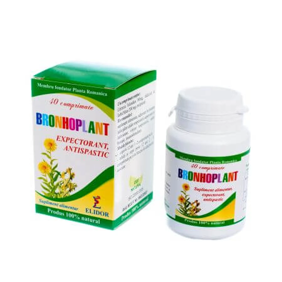 Bronhoplant, 40 comprimidos, Elidor