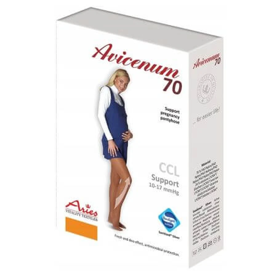 Calze di sostegno per la maternità Taglia 170-176/124-132 Phlebo 70, 1 paio, Avicenum