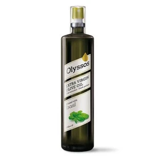 Olio extravergine di oliva biologico aromatizzato al basilico, 200 ml, Olyssos