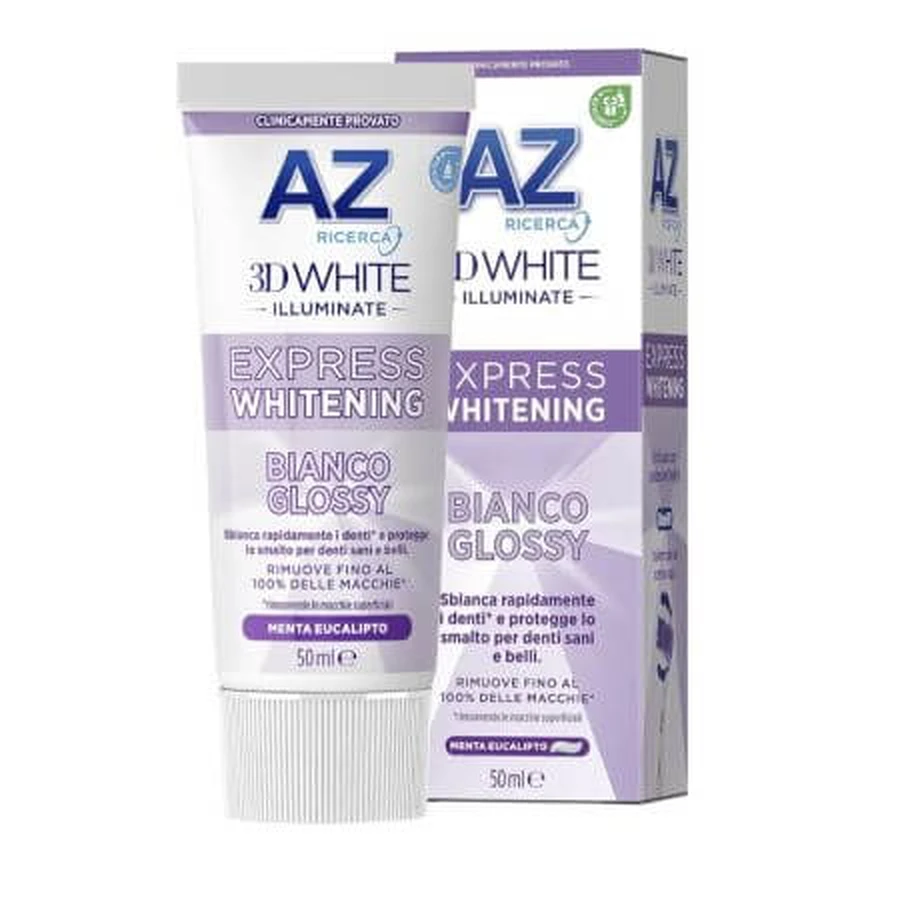 Dentifrice 3D Whitening 3D White Illuminate Express Whitening, 50 ml, AZ Ricerca