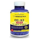Vitamine D3+K2 Forte, 120 capsules, Herbagetica