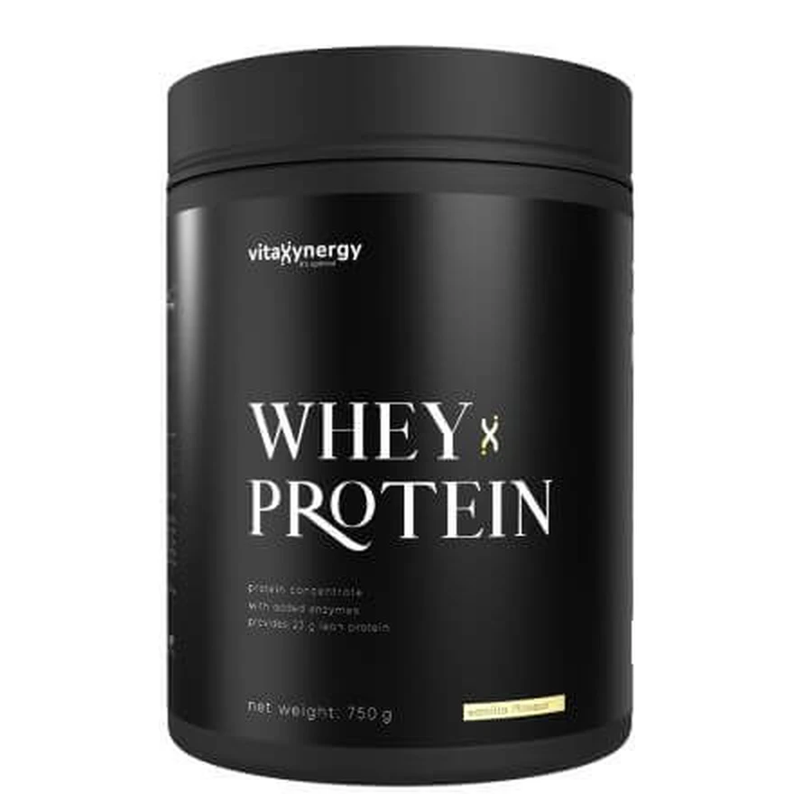 Proteína de suero con sabor a vainilla, 750 g, Vitaxynergy
