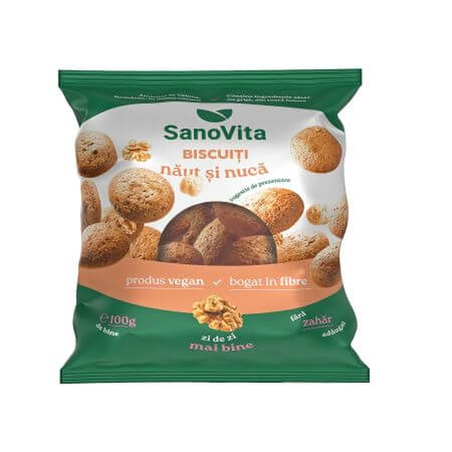 Galletas con Nuez y Nueces, 100 g, Sanovita