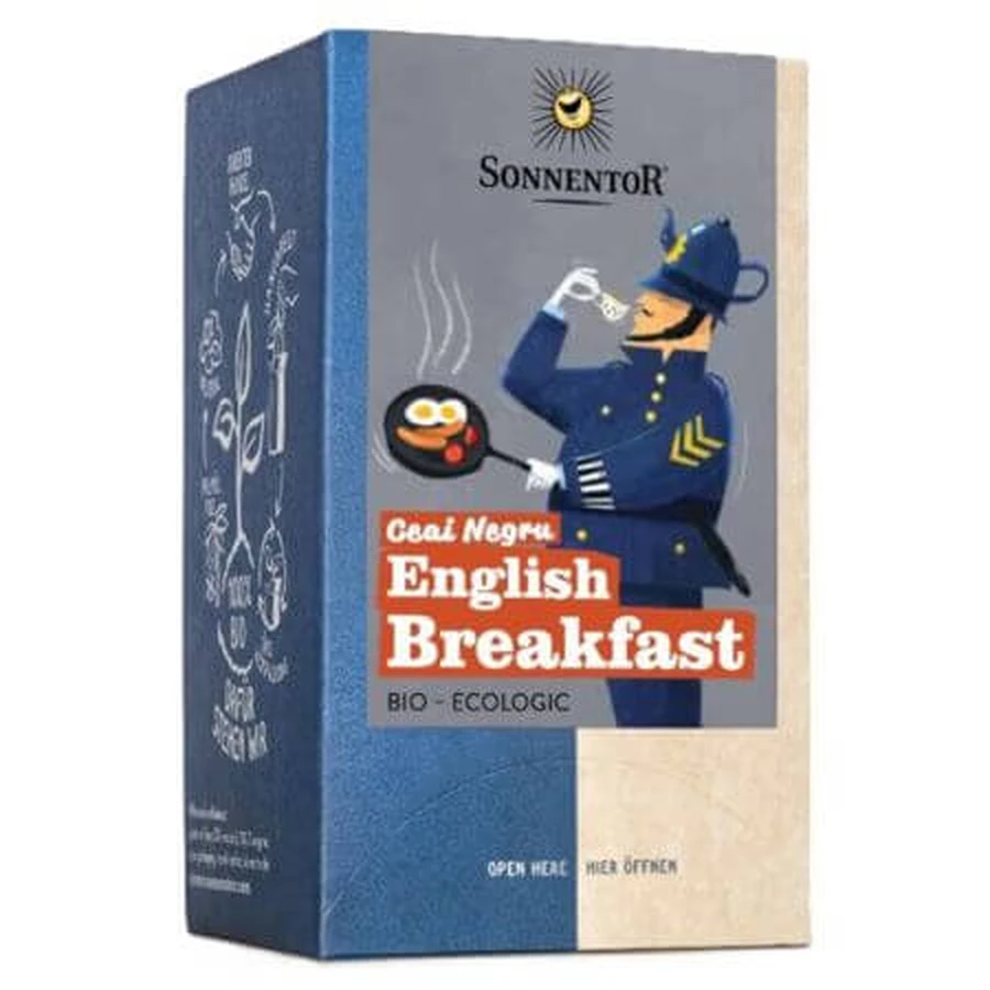 Ceai negru English Breakfast, 18 doze, Sonnentor