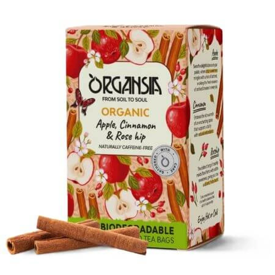Té de manzana, canela y macis, 18 bolsitas, Organsia