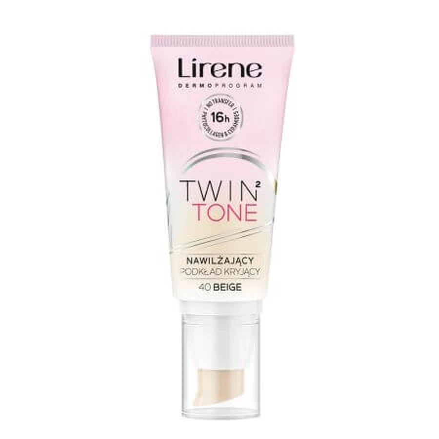 Lirene Transfer Resistant Foundation 40 Beige Twin 2 Tone, 30 ml, Lirene
