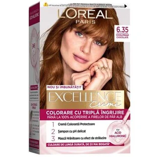 Haarfarbe mit Hyaluronsäure Excellence Color Creme 6.35 Chocolate Brown, 192 ml, Loreal