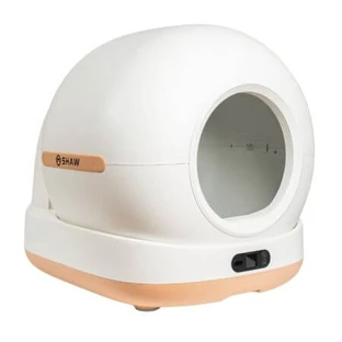 Litiera automata smart cu autocuratare pentru pisici Ultra, bej, 7 litri, Shaw