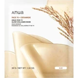 Rice 70+ Glow Collagen Hydrating and Brightening Hydrogel Mask, 38 g, Anua