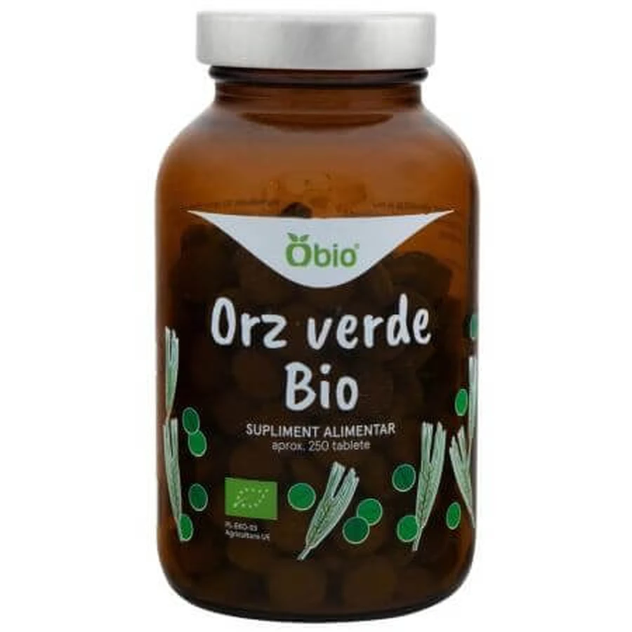 Orzo verde biologico, 250 compresse, Obio