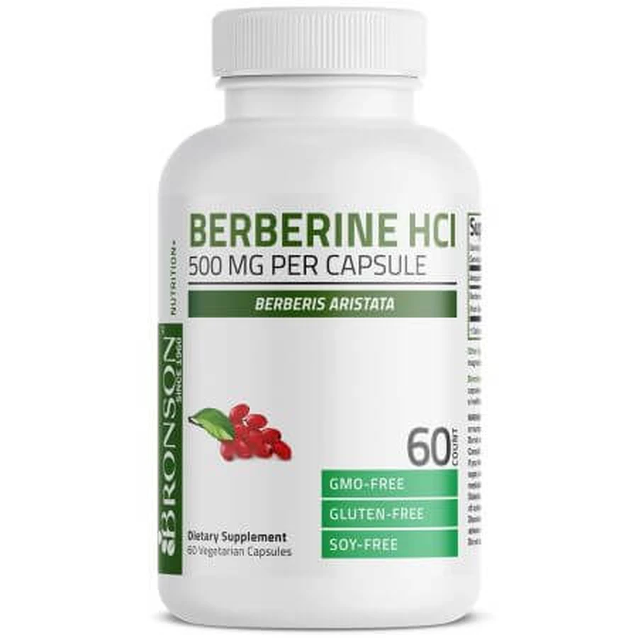 Berberin, 500 mg, 60 Kapseln, Bronson Laboratories