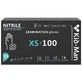 Guanti monouso in nitrile non polverizzato, neri, taglia XS, 100 pezzi, Kid-Man
