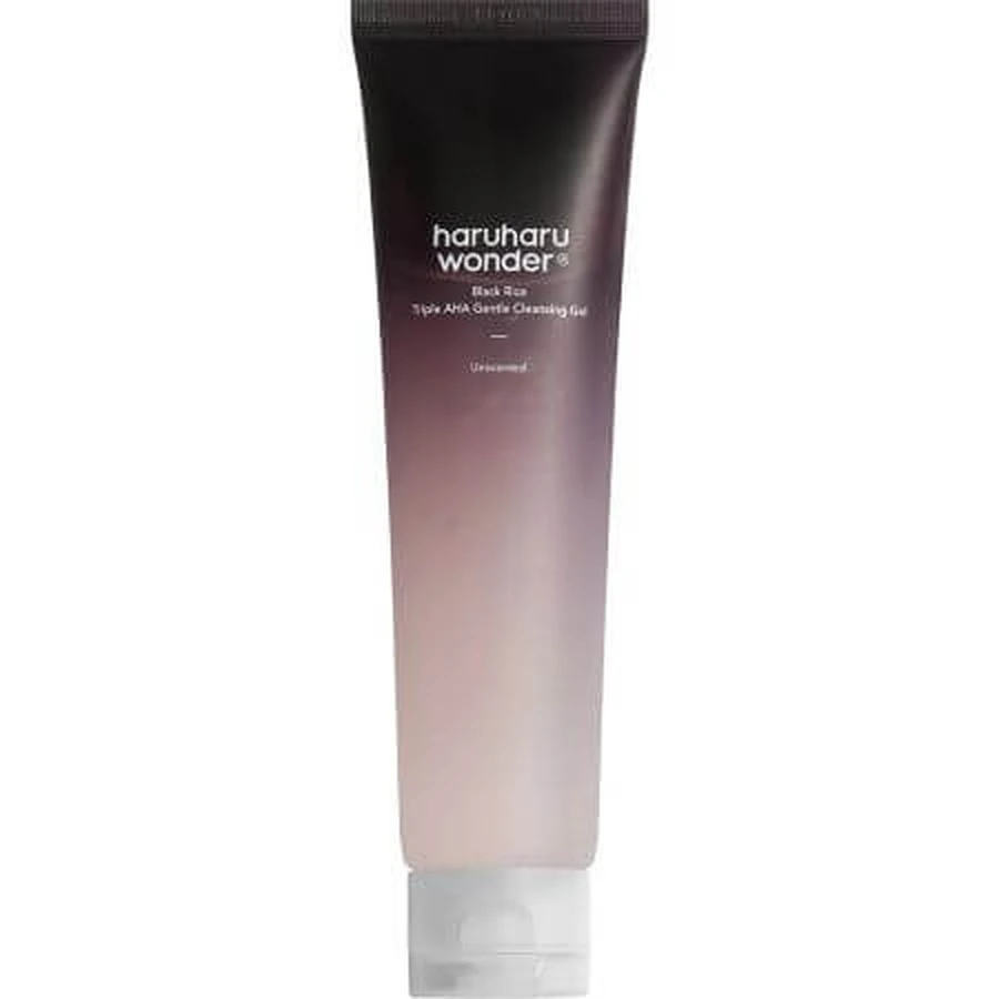 Gel de curatare delicat cu acizi AHA pentru fata Black Rice Triple AHA, 100 ml, Haruharu Wonder