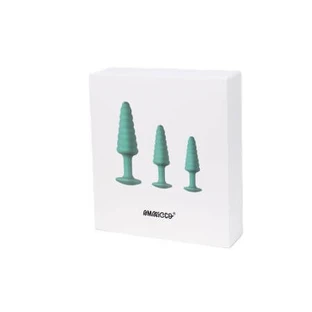 Juego de plugs anales de silicona B-YourSelf, 3 piezas, Ammicco