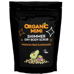 Shimmer Body Scrub met passievrucht en avocado Shimmer Dry Body Scrub, 150 g, Organic Mimi