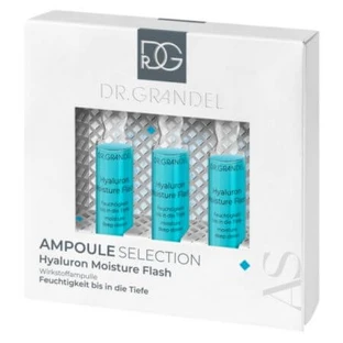 Set Fiole pentru hidratarea instanta a pielii Hyaluron Moisture Flash, 3 x 3 ml, Dr. Grandel