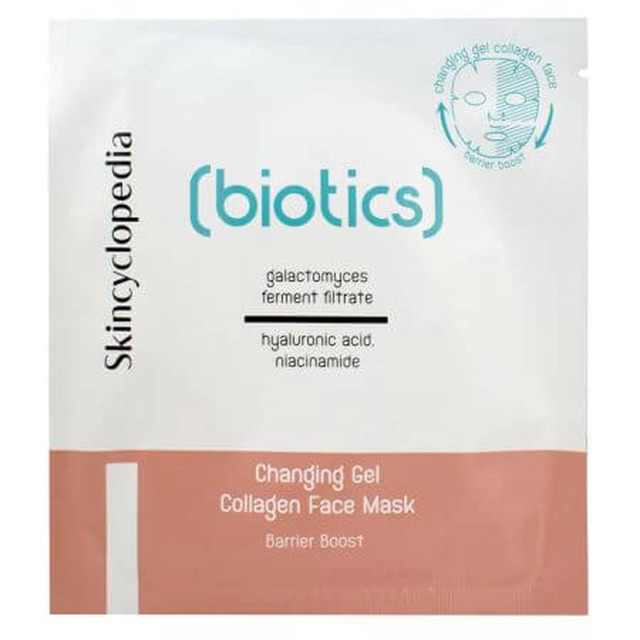 Biotics collagen and hyaluronic acid hydrogel mask, 1 piece, Skincyclopedia