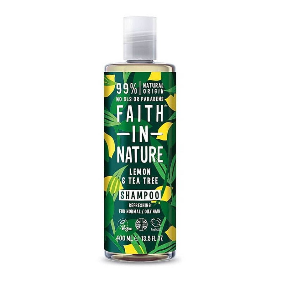 Sampon cu lamaie si tea tree x 400ml, Faith in Nature