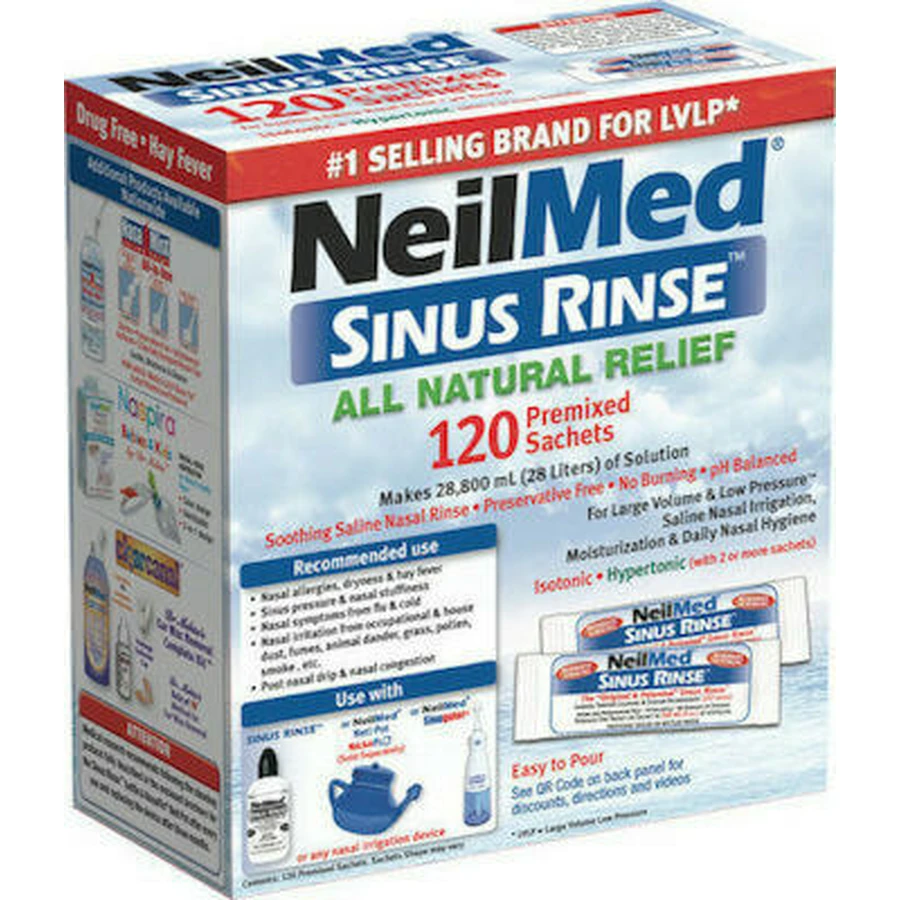 NEILMED Sinus Rinse Replacement Isotone Neusspoeloplossing Voor Volwassenen 120 sachets