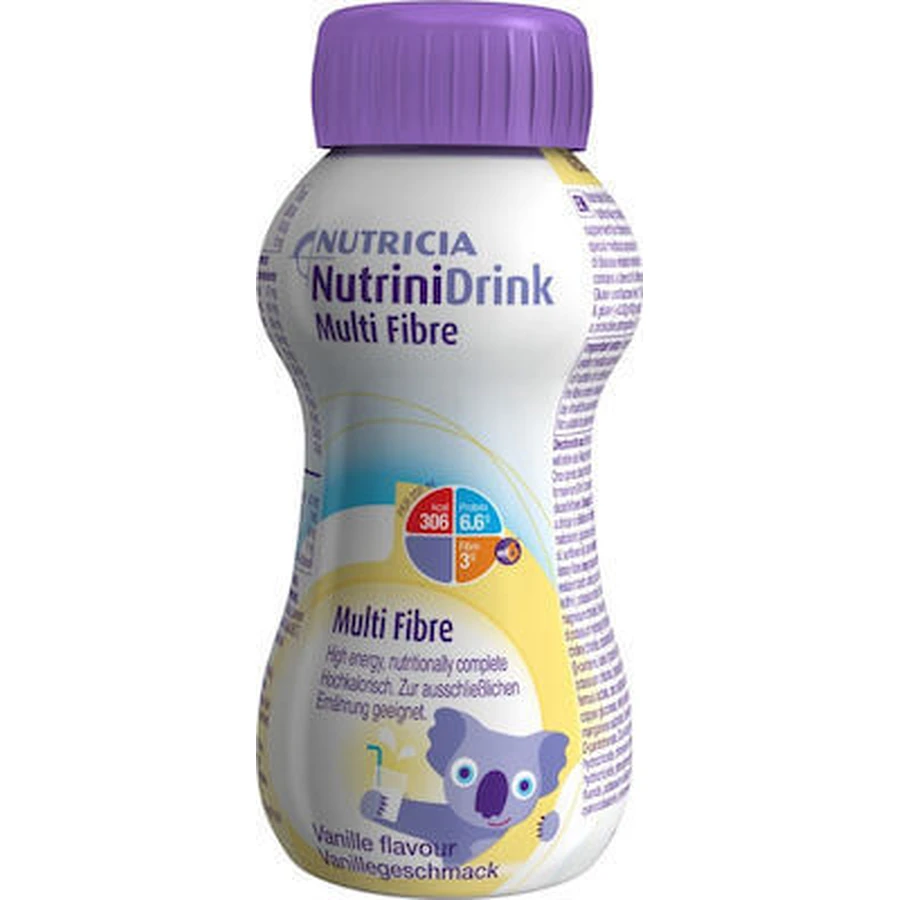 NUTRICIA NutriniDrink Multi Fibre Nutritional Plant Fibre Supplement for Children Over 1 year old Vanilla, 200ml