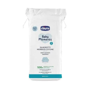 CHICCO Baby Moments Șervețele moi din bumbac 60 bucăți