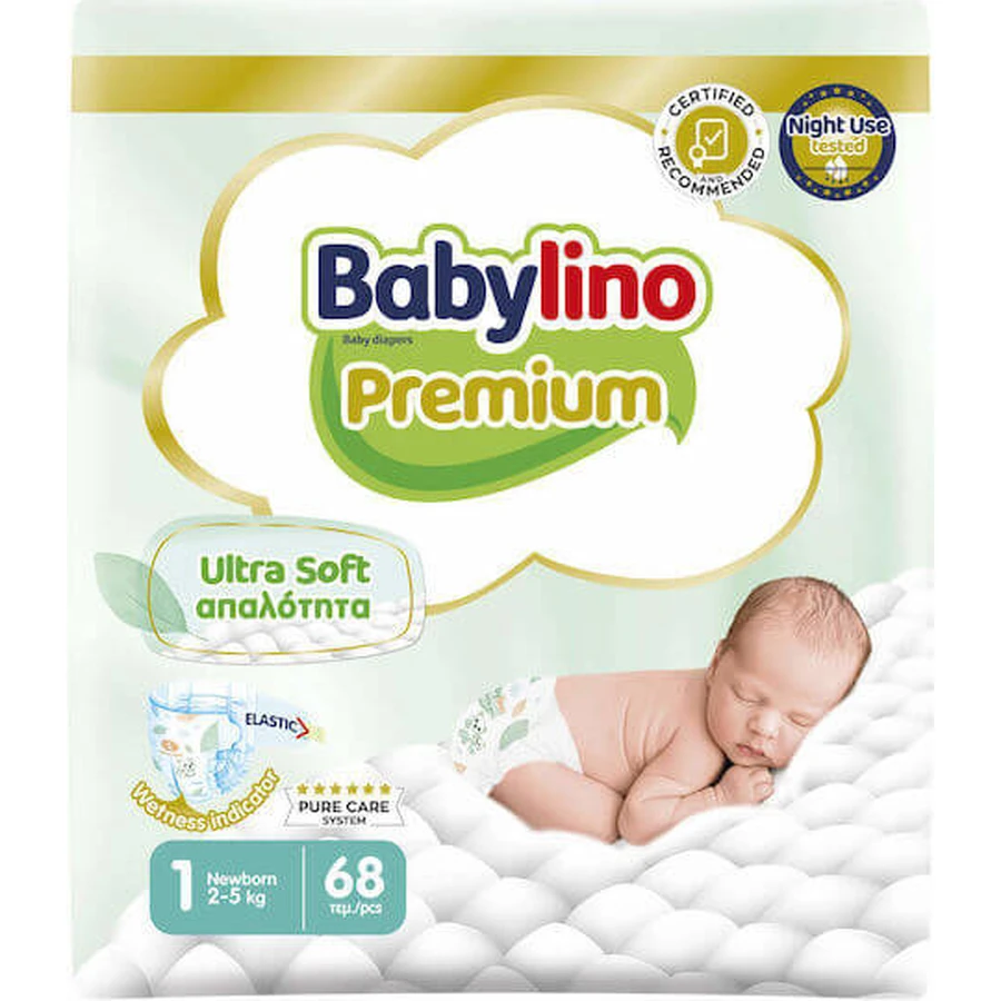 BABYLINO Premium No 1 Pentru 2-5Kg 68 Bucăți