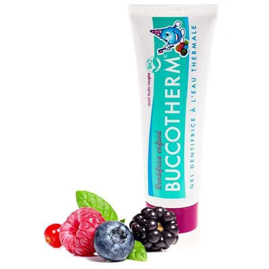 BUCCOTHERM Kids Toothpaste Pasta do zębów dla dzieci o smaku malinowym dla dzieci powyżej 3 lat 50ml: ceny i cechy