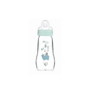 MAM Fles Matt Feel Good Glazen fles met siliconen voering, vanaf 2+ maanden [375SB] 260ml