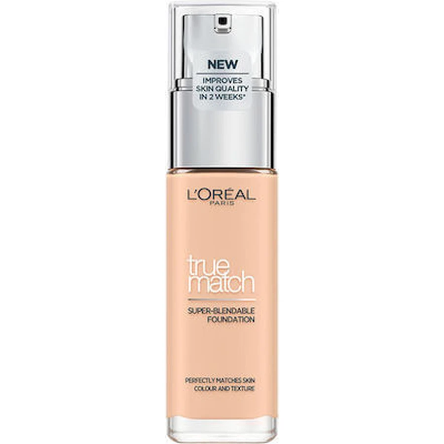 LOREAL True Match Super Blendable Foundation-Maquillaje Líquido Hidratante 30ml 1N Ivory
