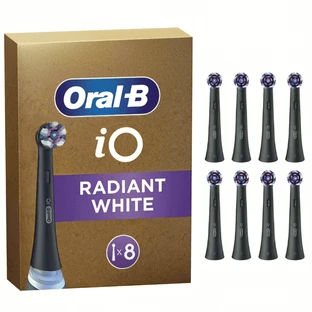 ORAL B iO Radiant White Black Testine di ricambio per spazzolino elettrico, 8 pezzi