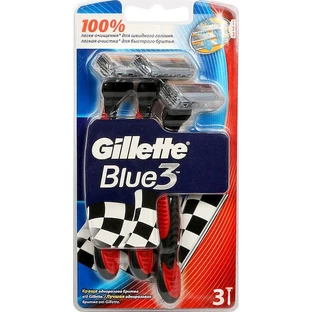 GILLETTE Blue 3 Plus Red disposable razor blades 3 pieces