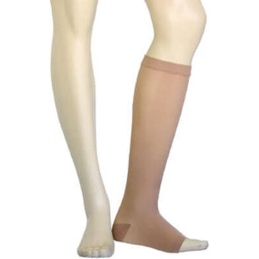 GOLDEN NET Anti-Thrombose-Kniestrümpfe Klasse I, 18-22 mmHg mit offenen Zehen Beige