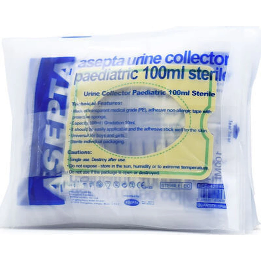ASEPTA Steriler Klebeurinprobenehmer Pädiatrie 100ml