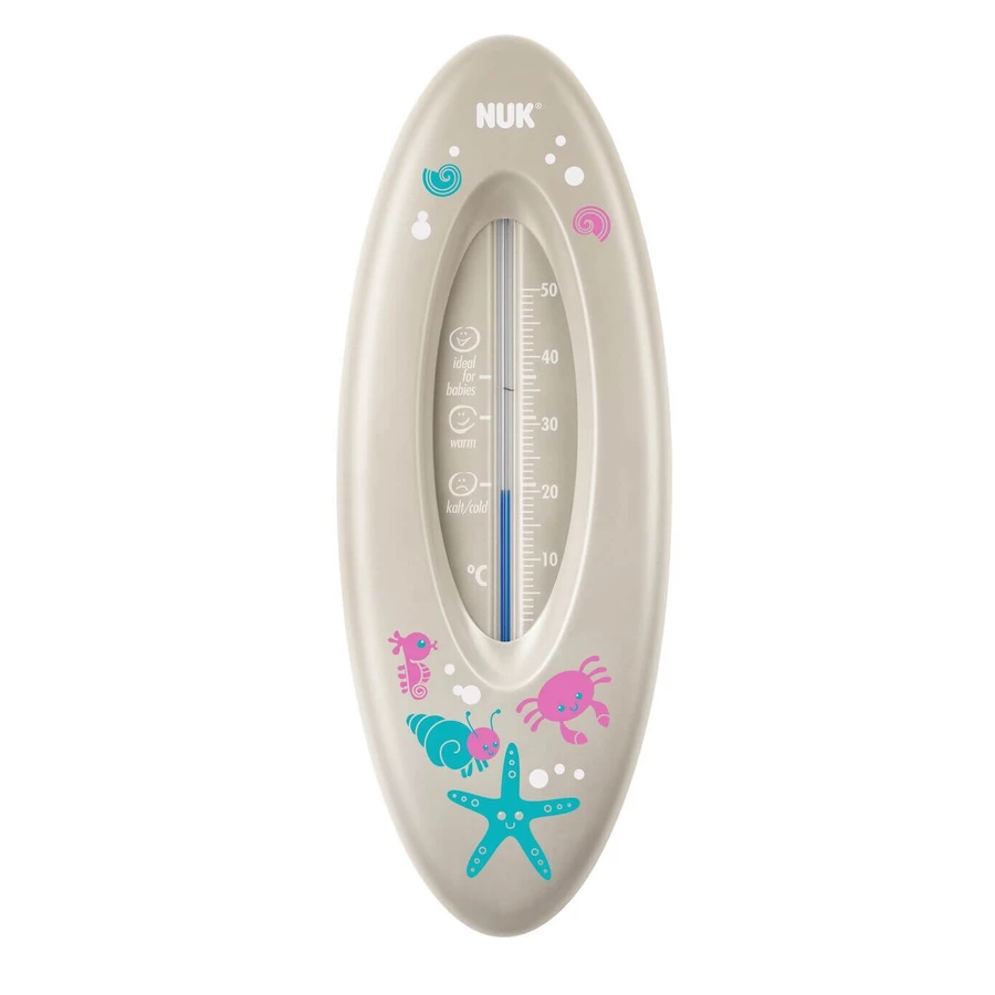 NUK OCEAN Badthermometer (temperatuurbereik: 0-50 graden Celsius) In verschillende kleuren - Grijs