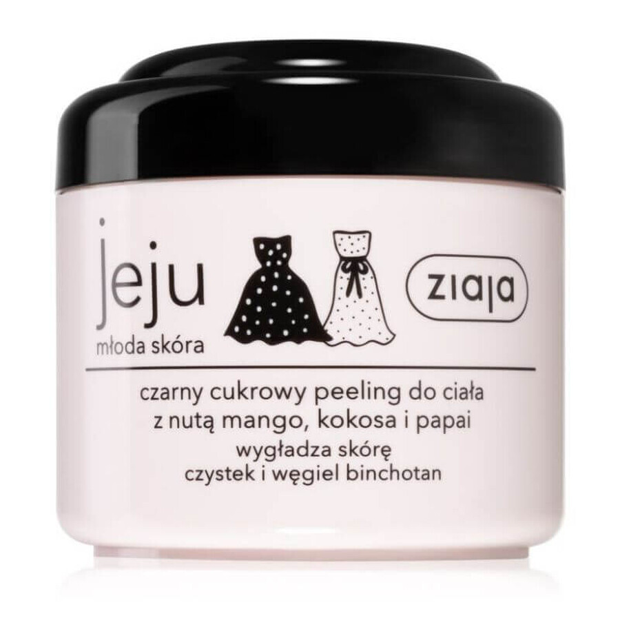 Ziaja Jeju Pink - Scrub cu zahar si carbune pentru corp 200 ml