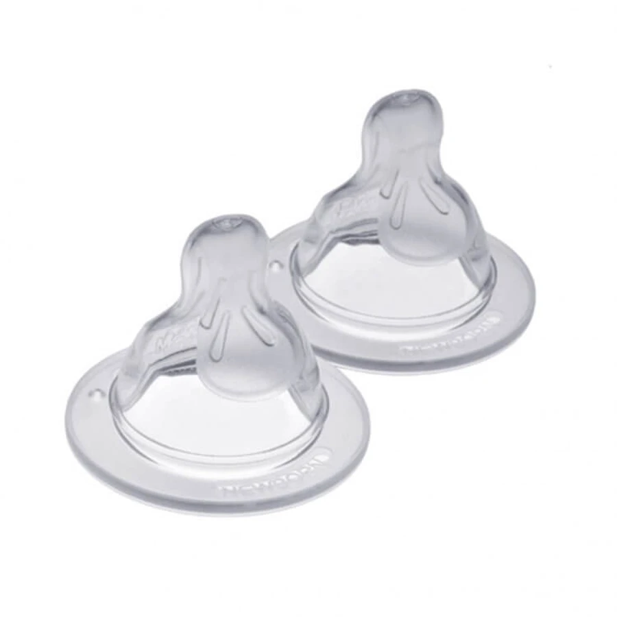 MAM High Flow Silikon Nippel No Drip für Flasche Größe 3 4m+ x2