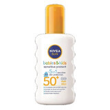 Spray de protectie solara pentru copii SPF 50+ Sensitive Protect, 200 ml, Nivea