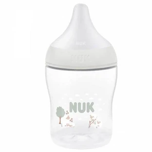 Bottiglia in plastica anticolica NUK Perfect Match con capezzolo in silicone e indicatore di temperatura per 0+ mesi, 150 ml