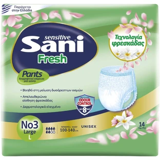 SANI Pantalón Fresh No3 Grande 100-140cm 14 Piezas