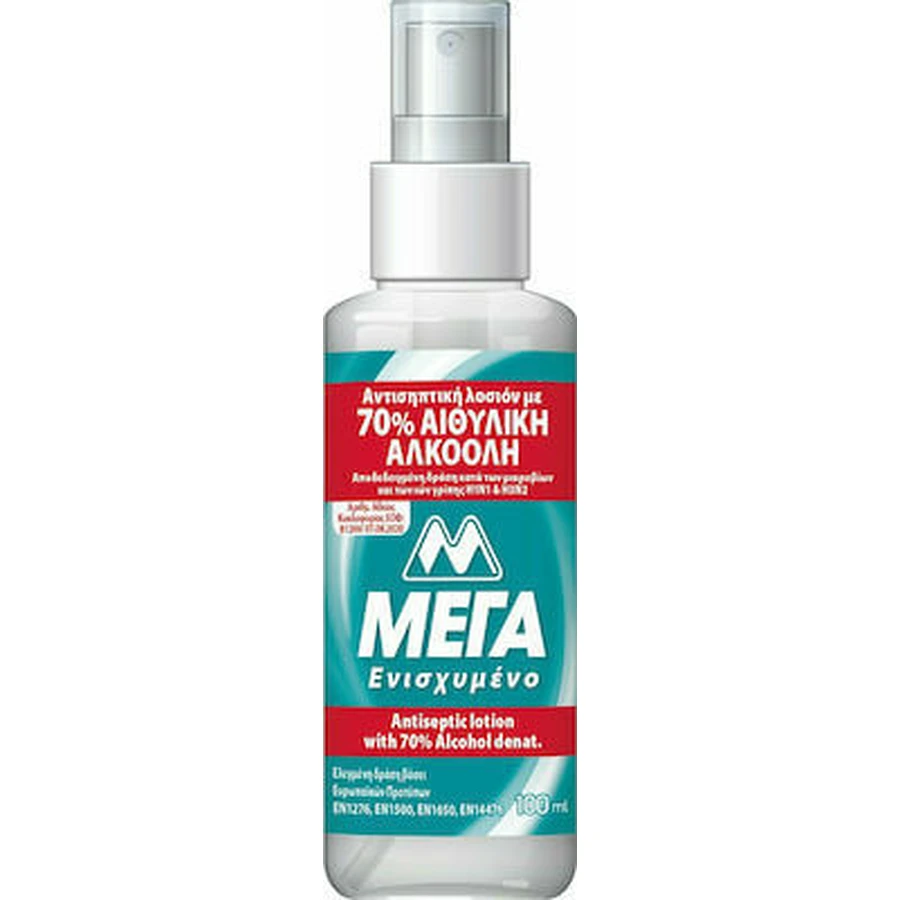 MEGA Lotion antiseptique avec 70% d'alcool éthylique 100ml