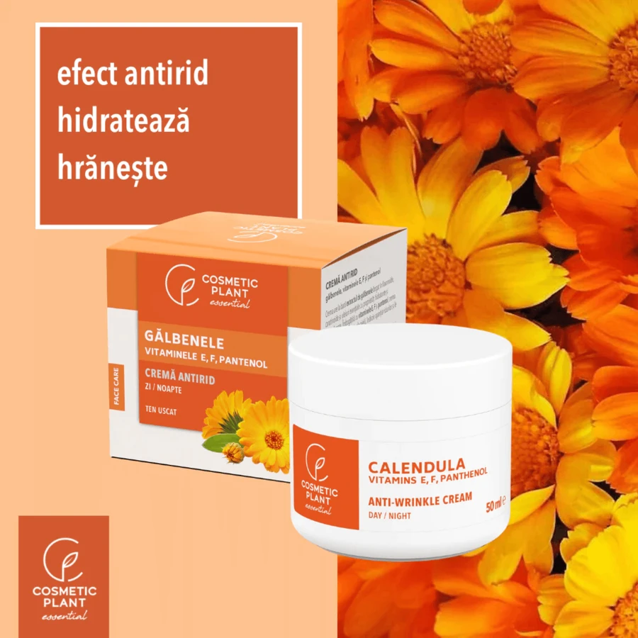 Anti-wrinkle cream with marigold and vitamins A, E, F and panthenol, 50 ml, Cosmetic Plant