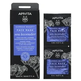 APIVITA Express Beauty Gezichtsmasker Zee lavendel Gezichtsmasker voor hydratatie & anti-vervuilingswerking 2x8ml