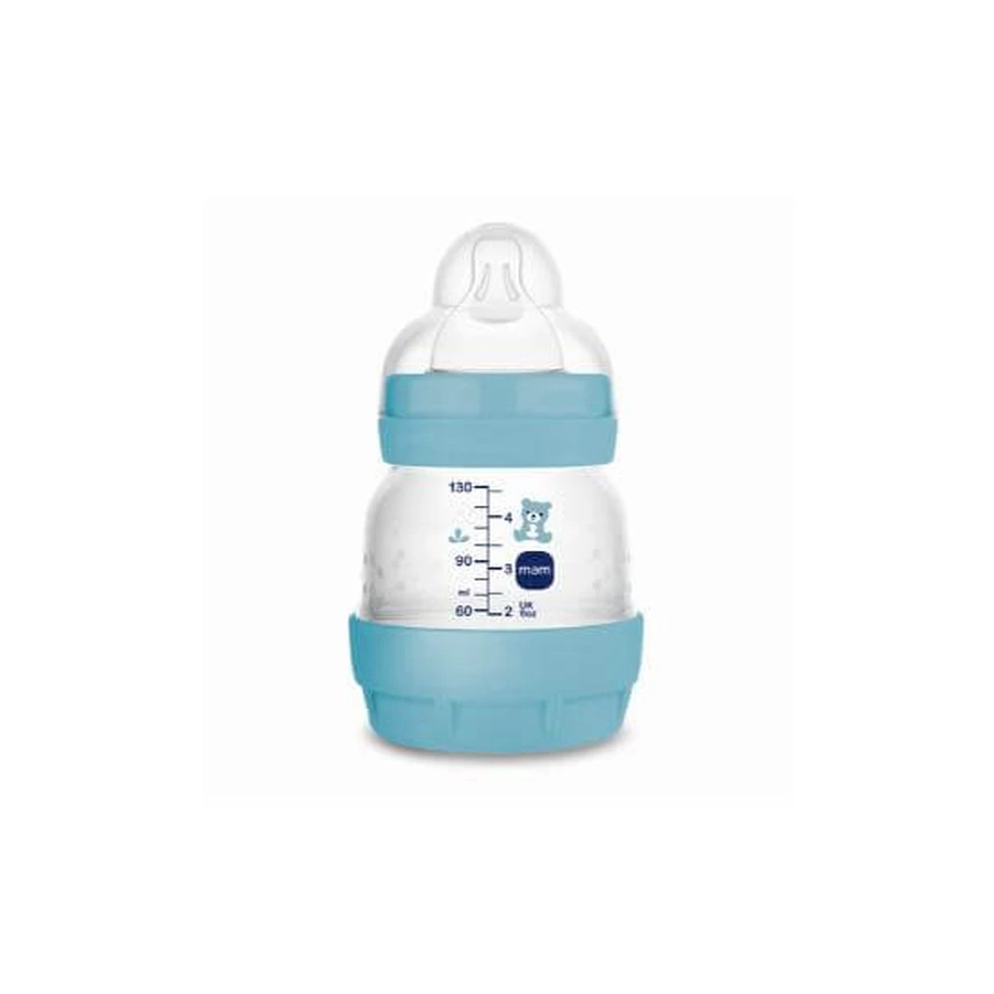 MAM Easy Start Anti-Colic Plastic Fles met Siliconenvoering voor 0+ Maanden 130ml