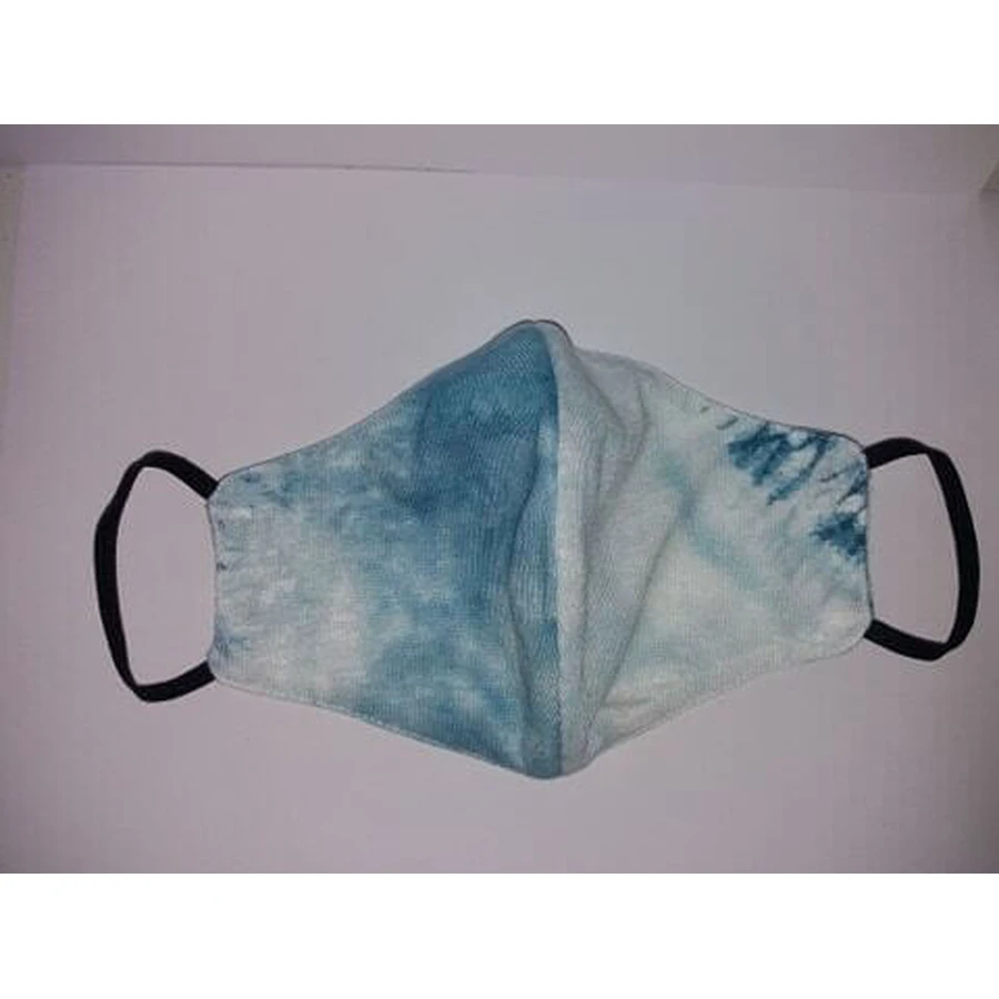 MASKA Tessuto blu con bianco