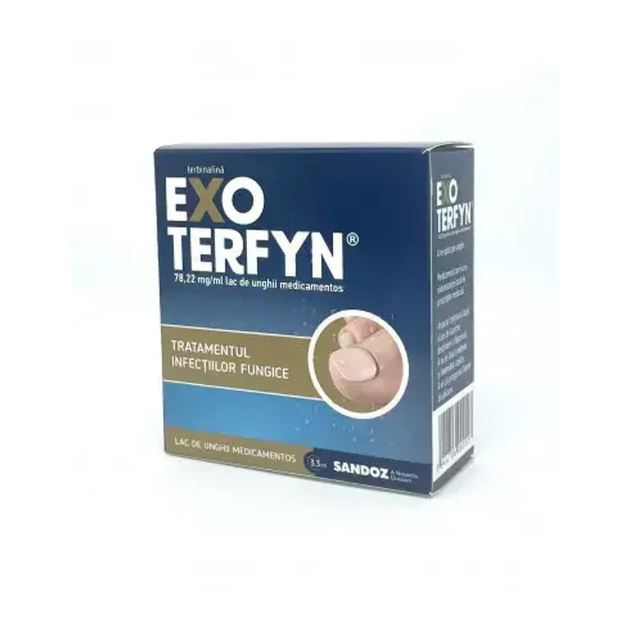 Exoterfyn medicinale nagellak, 78,22 mg/ml, 3,3 ml, Sandoz