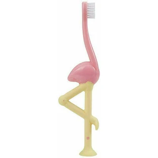 Periuță de dinți pentru copii DR BROWN'S Pink Flamingo pentru 1-4 ani HG 058