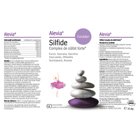 Silfide Complex Forte Fucoidan, 60 tabletten, gewichtsbeheersing, Alevia