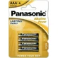 PANASONIC Alkaline batterijen AAA 4 stuks