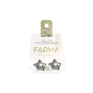 FARMA BIJOUX Onderdraad Oorbellen Rond Sterren Zilver 17mm