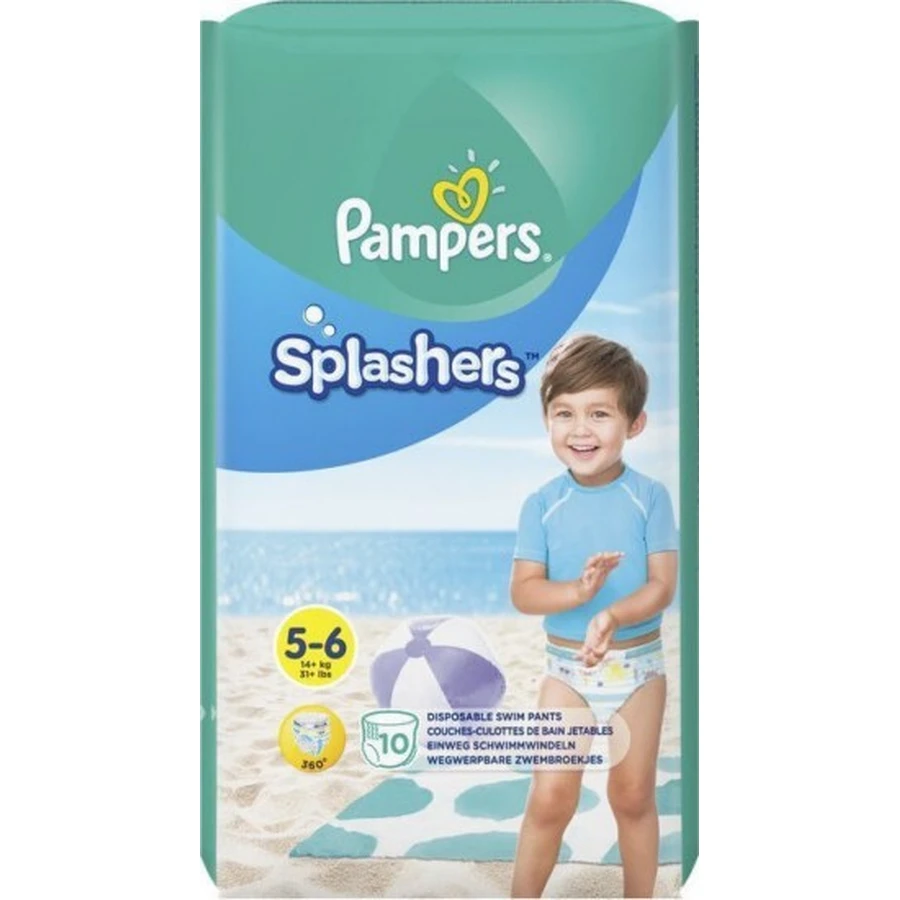 PAMPERS Baby Diapers-Swimsuits For Safe Swimming Splashers No.5-6 14+Kgr 10 pieces